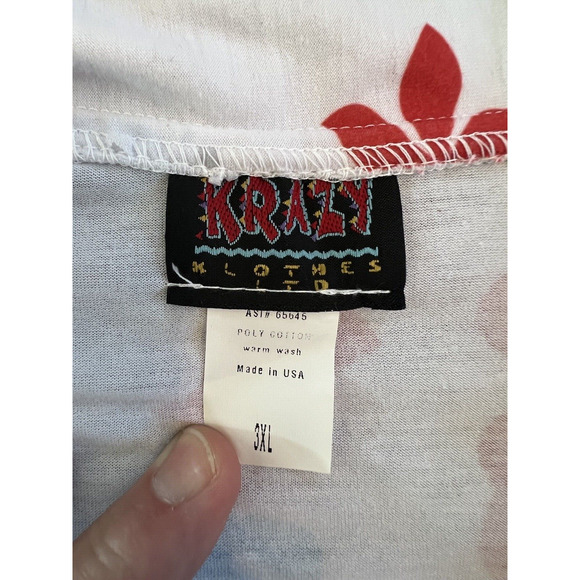 Krazy Klothes Hawaiian White with Red Flower Turner Retrofit Program Mens 3XL - Picture 4 of 10